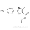 Ácido 5-tiazolcarboxílico, 2- (4-hidroxifenil) -4-metil-, éster etílico CAS 161797-99-5